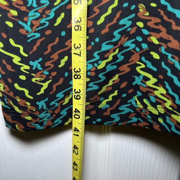 David Meister Dress 10 Black Green Blue Career Stretch 3/4 Sleeve Asymmetrical - Picture 8 of 10